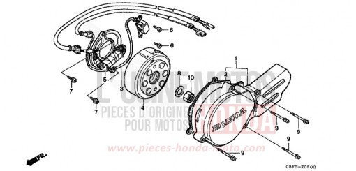 PANNEAU CARTER-MOTEUR G./ GENERATRICE CR80RT de 1996